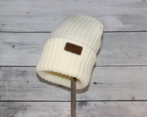 Adult Acrylic Ribbed Cuff in Cream