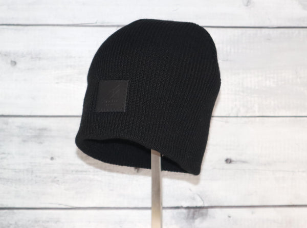 Adult Acrylic/Wool Beanie in Black