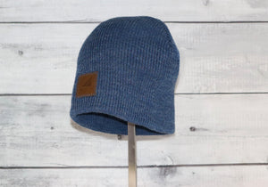 Adult Acrylic/Wool Beanie in Blue