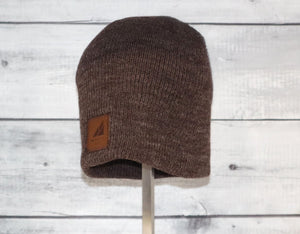 Adult Acrylic/Wool Beanie in Brown