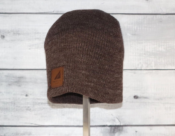 Adult Acrylic/Wool Beanie in Brown