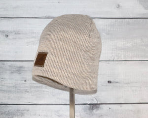 Adult Acrylic/Wool Beanie in Cream