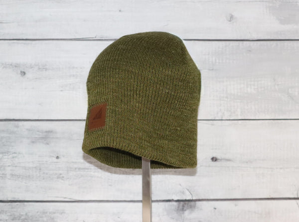 Adult Acrylic/Wool Beanie in Green
