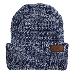 Adult Acrylic Ribbed Cuff in Navy and White