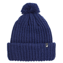 Adult Acrylic Ribbed Cuff with Matching Pom in Navy