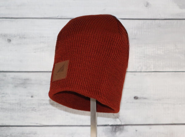 Adult Acrylic/Wool Beanie in Dark Orange