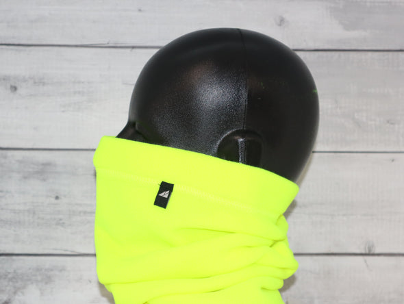 Adult Fleece Neck Gaiter in Neon Yellow