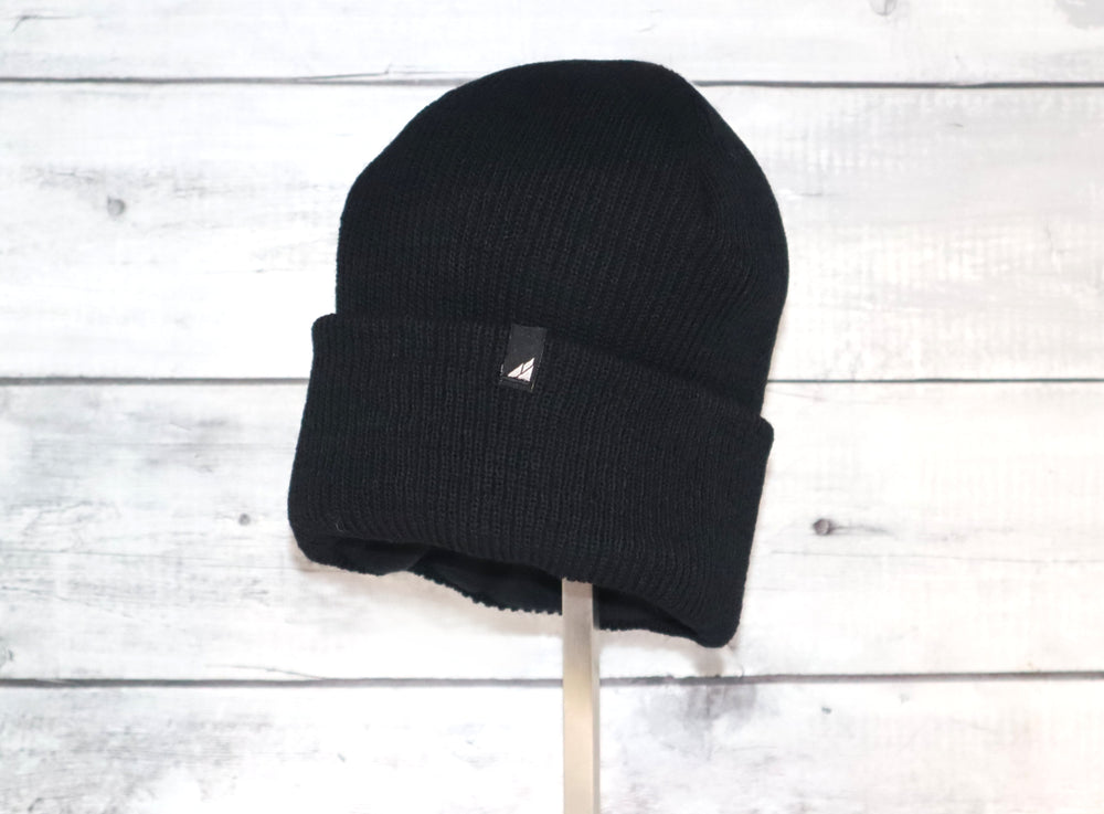 Adult Versatile Wool Watch Cap in Black