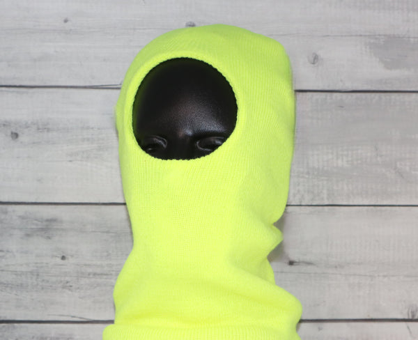 Child Acrylic Balaclava in Neon Yellow