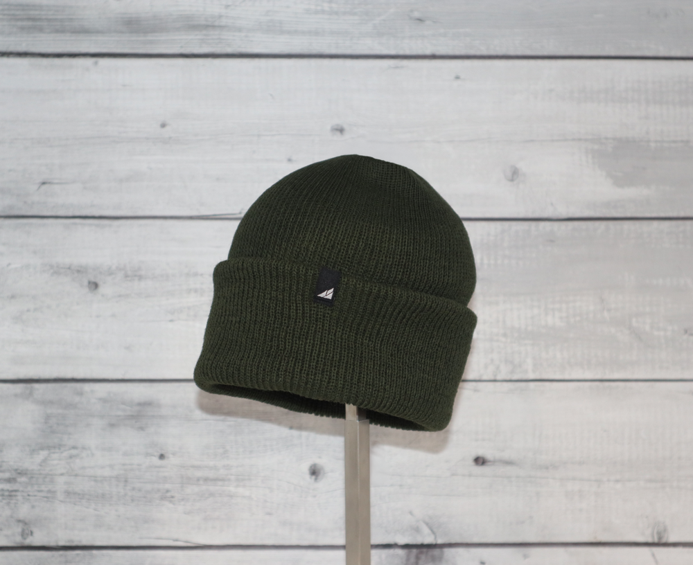 Child Versatile Wool Watch Cap in Green