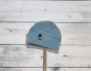 Infant Acrylic Cuff in Light Blue and Gray
