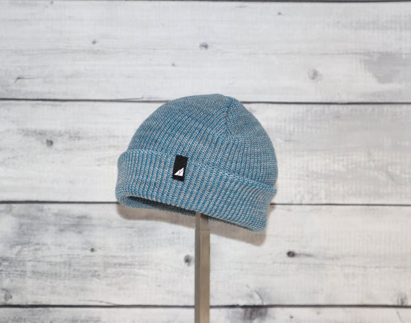 Infant Acrylic Cuff in Light Blue and Gray
