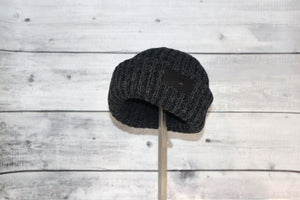 Infant Acrylic Ribbed Cuff in Black and Gray