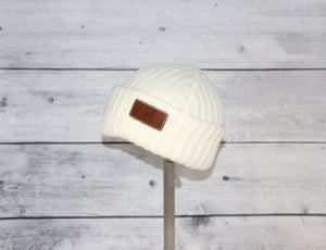 Infant Acrylic Ribbed Cuff in White
