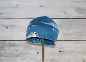Infant Fleece Cap in Blue Dino 