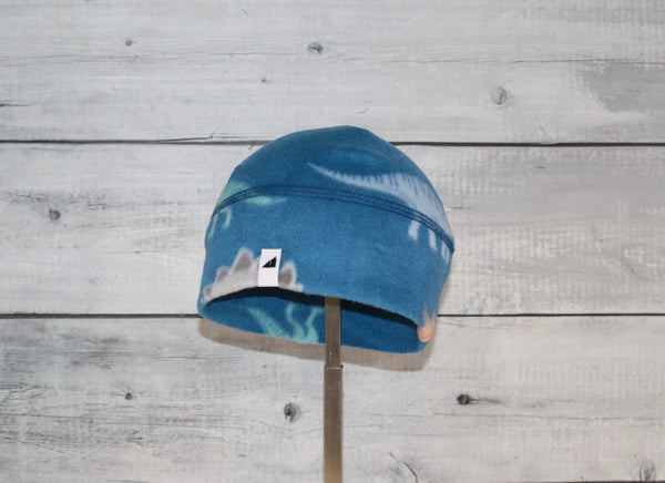 Infant Fleece Cap in Blue Dino 