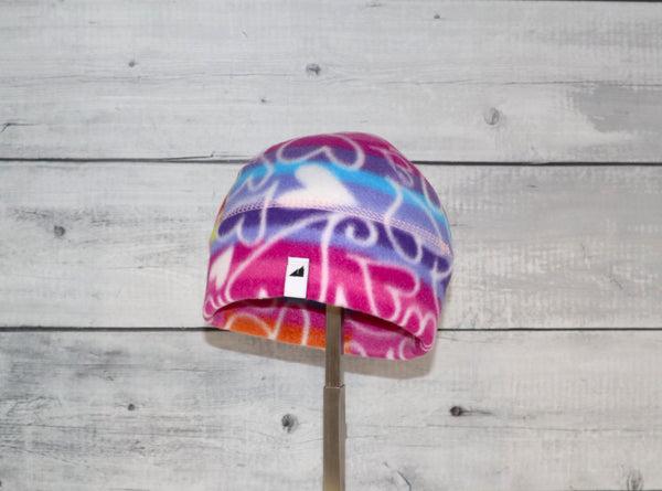 Infant Fleece Cap in Rainbow Heart