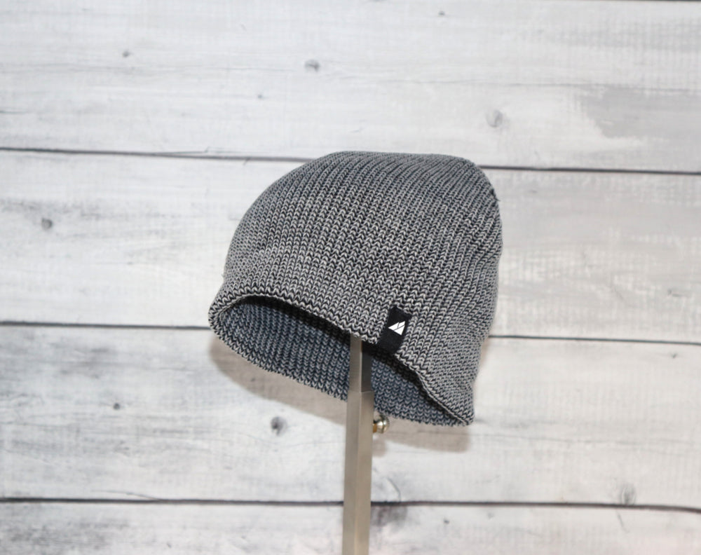 Toddler Acrylic Beanie in Gray and Black