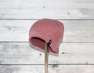 Toddler Acrylic Beanie in Gray and Red