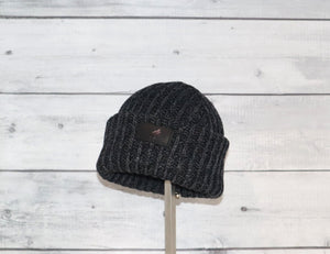 Toddler Acrylic Ribbed Cuff in Black and Gray
