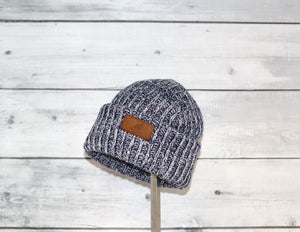 Toddler Acrylic Ribbed Cuff in Navy and White