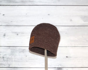 Toddler Acrylic/Wool Beanie in Brown