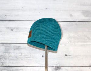 Toddler Acrylic/Wool Beanie in Teal Blue
