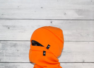 Toddler Fleece Cap and Gaiter Set in Orange