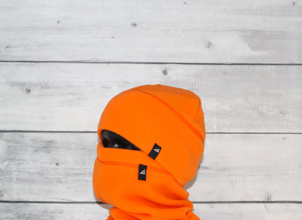 Toddler Fleece Cap and Gaiter Set in Orange