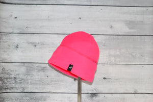Toddler Fleece Cap in Neon Pink