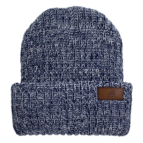Adult Acrylic Ribbed Cuff in Navy and White