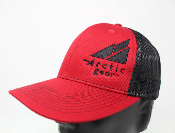 Adult Baseball Cap in Red and Black