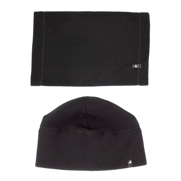 Adult Fleece Cap and Gaiter Set in Black