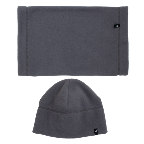 Adult Fleece Cap and Gaiter Set in Gray