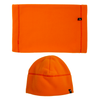 Adult Fleece Cap and Gaiter Set in Neon Orange
