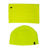 Adult Fleece Cap and Gaiter Set in Neon Yellow