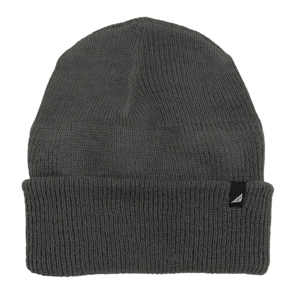 Adult Wool Watch Cap with Fleece Lining in Black