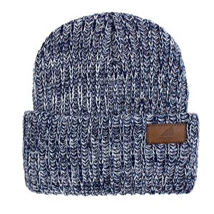 Child Acrylic Ribbed Cuff in Navy and White 