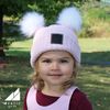 Toddler Cotton Cuff Hat with Double Poms Sale