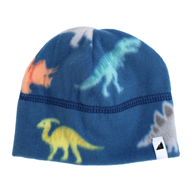 Infant Fleece Cap in Blue Dino 