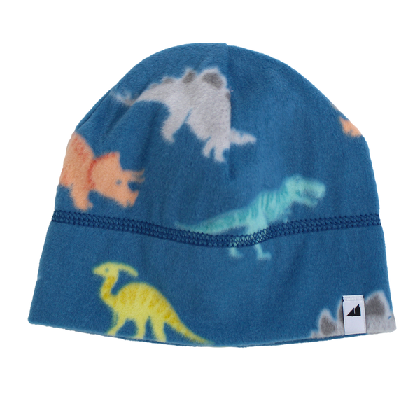 Toddler Fleece Cap in Blue Dino