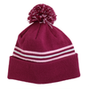Toddler Specialty Hat in Pink Striped with Pom