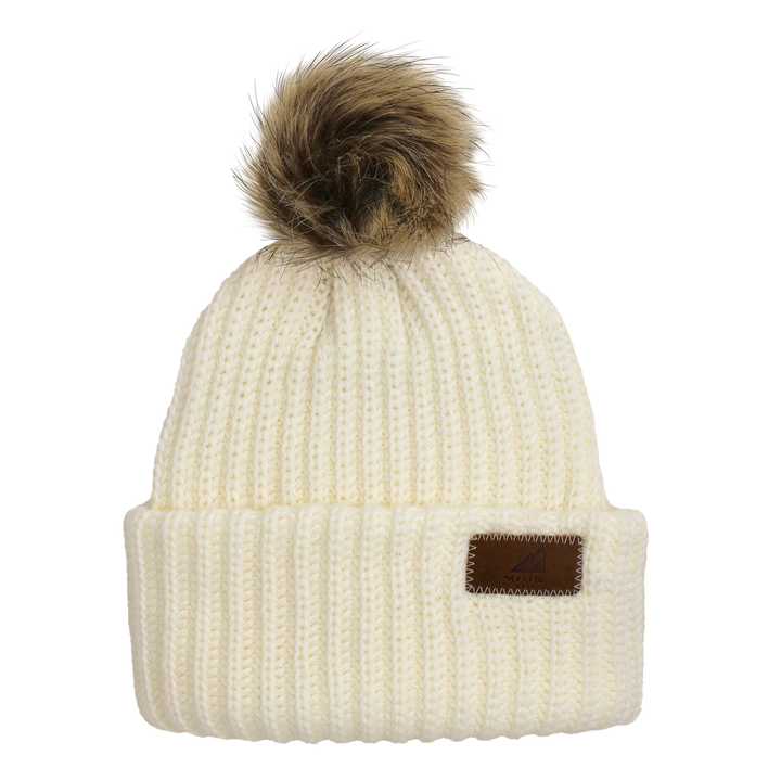 Child Acrylic Ribbed Cuff Beanie with Pom (More Colors Available)